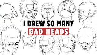 Learn to draw head from imagination in 10 days (any angle) | Head drawing progress #04