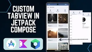 Custom Tab layout with Pages in Jetpack Compose | Android Studio Hedgehog | Kotlin  