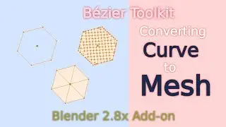 Converting Curve to Mesh | Bézier Toolkit | Free Blender 2.8x Add-On