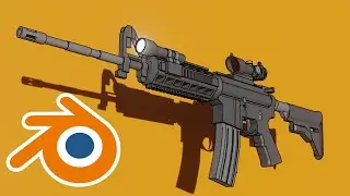 Modeling a Low-Poly M4 Carbine in Blender - Timelapse