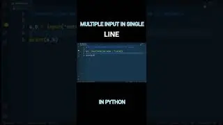 Multiple input in single line in python 