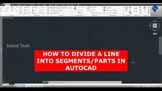 How to Divide a Line into Segments or Parts in AutoCAD | CAD Tips Malayalam | Salad Tech