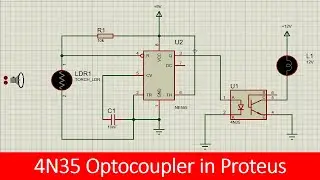 optocoupler in Proteus tutorial