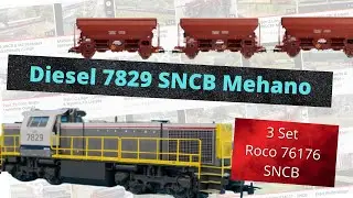 Diesel 7829 SNCB 77 Mehano & 3 set Roco 76176 SNCB
