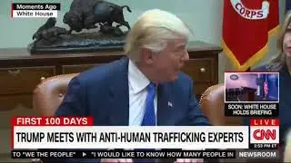 President Trump Holds Anti Human Trafficking Meeting Feb 23 2017