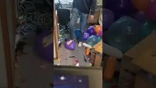 Barefeet stomp to Pop balloons (2/2)