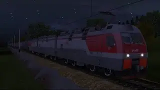 3эс5к-251 с грузовым поездом. Trainz android