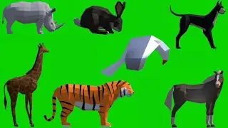 Cartoon Animal Green Screen| Animal Idle Green Screen| Animal Standing Green Screen| 