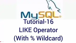 MYSQL COMMANDS | Part -16|LIKE Operators |With percent(%) Wildcard|CBSE CLASS XII