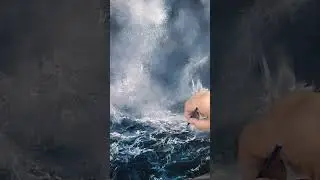 final brushstrokes #oilpainting #artprocess #painting #oceanwaves #seaart #artshorts #artist #myart