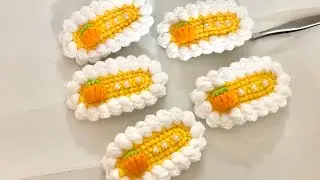 Crochet kẹp tóc len đáng yêu