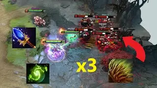 Build Aghanim and Refresher Orb on Bristleback to do 1000k Damage