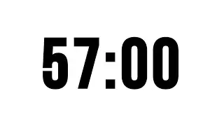 57 Minute Timer Without Music, Simple Countdown With Alarm At The End