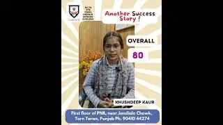 Students' review  @Camsted  congratulates Khushdeep  kaur for getting  80 band score in PTE.