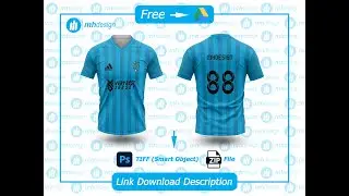 Mockup V-Neck Raglan Soccer (smart object) | Photoshop TIFF