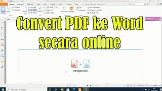 Tutorial mengubah file PDF ke Word secara online