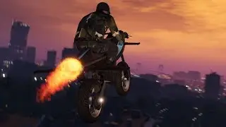 GTA 5 Online - HOW TO FLY FOREVER ON THE ROCKET BIKE!!! (Best Flying Method EVER!!)