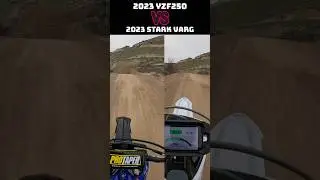 Got to ride a 250f and my Stark back to back today at OMC! Which one do you think was a faster?🤔 ⬇️