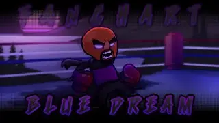 FNF' The Unknown Side: BLUE DREAM FANCHART! | JFC v2   [ MILD FLASHING LIGHTS ]