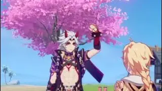Genshin Impact: Arataki Itto's Special Furnishing Set Interactions