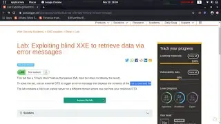 Exploiting blind XXE to retrieve data via error messages (Video Solution) | 2020