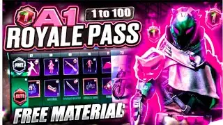 ROYAL PASS A1 | 1 TO 100RP LEAKS | RP PRICE | RP FREE UPGRADE SKIN | FREE MATERIAL | RP A1 100RP