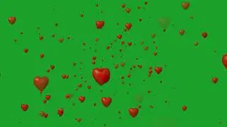Green Screen Particles Love - Heart Effects/Sk Green Screen