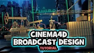 Cinema 4d Broadcast Design Tutorial | 3d motion graphics tutorial