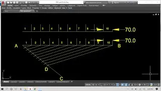 How to: Divide a Line Into Equal Parts By Construction or AutoCAD Command