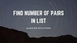 Find Number Of Pairs In List