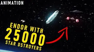 The Battle of Endor but the Empire has ALL their ships