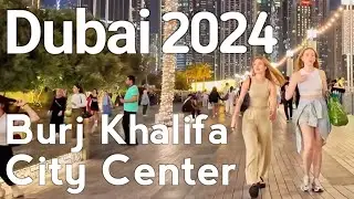 Dubai [4k] City Center, Burj Khalifa Walking Tour 🇦🇪