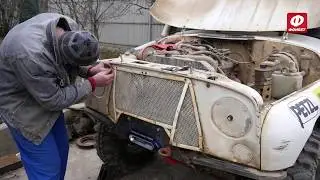 Установка лебедки  MadX на автомобиль УАЗ команды ФОНБЕТ Trophy