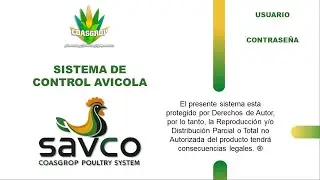 TUTORIAL SAVCO -  SISTEMA AVÍCOLA COASGROP