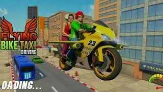 Flying Bike Taxi Driving gameplay Walkthrought, Flying Bike game