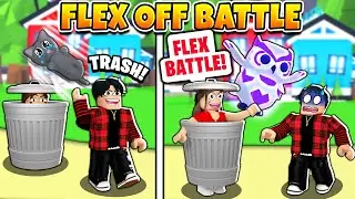 FLEX OFF BATTLE *TRASH CAN vs TOXIC FLEXER* in ADOPT ME! (Roblox Adopt Me)