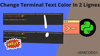Python Project : change terminal text color just in 2 lignes of code 