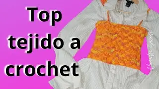 No podrás creer lo fácil que es elaborar este top tejido a mano
