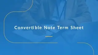 Convertible Note Term Sheet | Eqvista