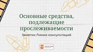 Основные средства, подлежащие прослеживаемости.