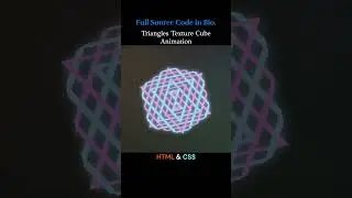 Triangle Texture Cube Animation using HTML & CSS 