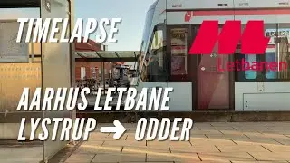 🇩🇰🚋 Timelapse Aarhus Letbane - Linha 2 - Lystrup ➜ Odder (janela da esquerda)