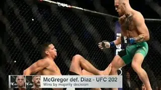 Conor McGregor edges Nate Diaz in brutal 5 round war - Sportscenter full post fight react- UFC 202