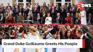 FULL MOMENTS: Grand Duke Guillaume Greets Crowd After Swearing-In | Royals of Europe Attend | AQ1E