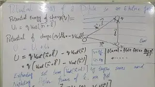 potential energy of a dipole in an electric field |Electrodynamics lecture 3