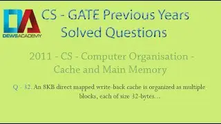 CS Gate 2011 - Q.32 - Computer Organisation - Cache and Main Memory
