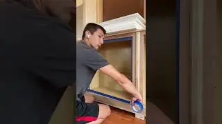 The easiest way to prep cabinet boxes for paint! #spraypaint #paintsprayer #painting
