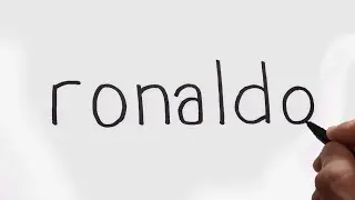 Ronaldo Yazarak Ronaldo Nasıl Çizilir? | ÇOK KOLAY Ronaldo Çizimi - Kelimeyi Resme Çevirme