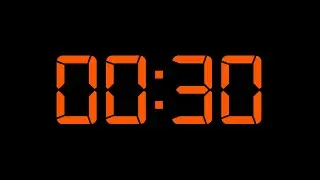 30 Seconds Countdown Orange Black Screen No Copyright