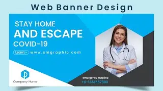 How to Make Web Banner Design - Learn CorelDRAW with SM Graphic Designer